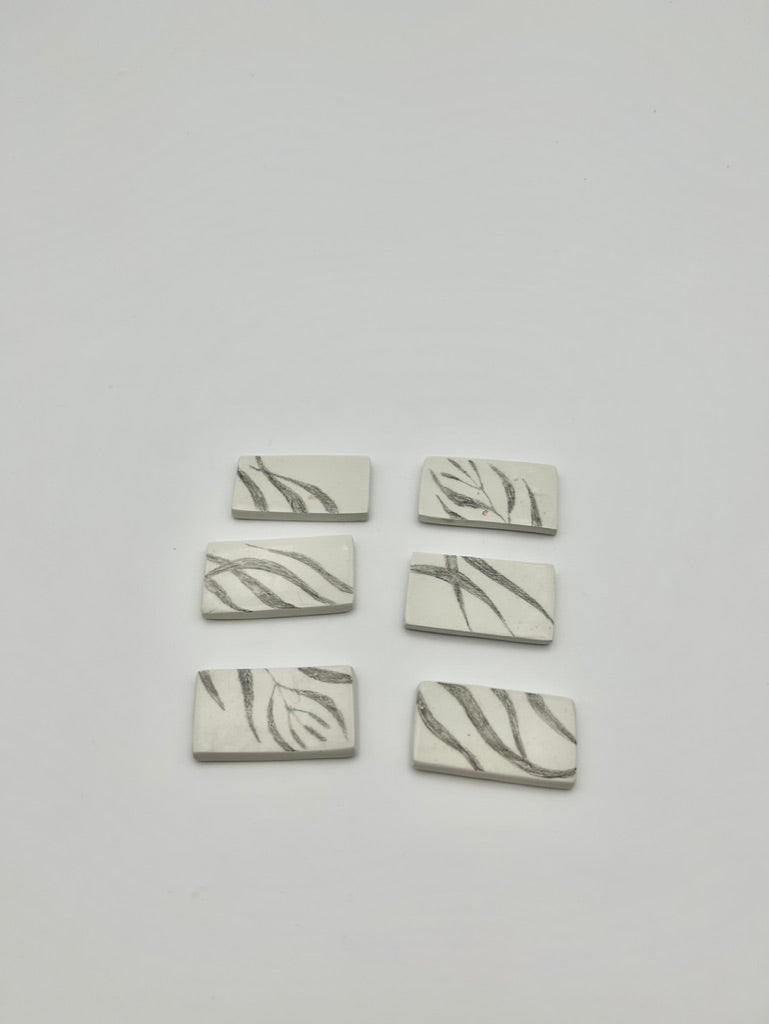 Set da 6 Poggia-bacchette Foglia