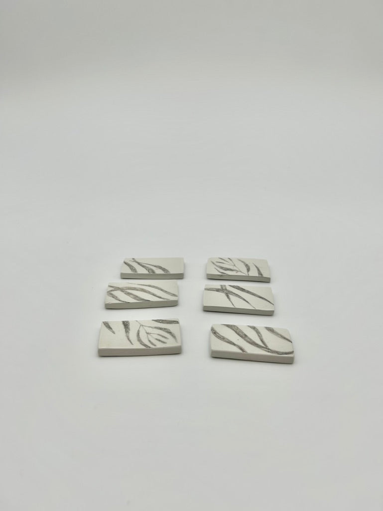 Set da 6 Poggia-bacchette Foglia
